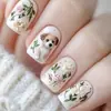 Coleção Europeia e Americana Mais Vendida de Nail Art: Simples, Fresca, Estilo Pastoral, Filhote Fofo, Floral, Unhas Postiças de Comprimento Curto Atacado