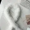 Tiras de Plumas Sintéticas de Pavo Blancas en Stock, Ensanchadas y Esponjosas, para Disfraces de Espectáculo, Pijamas Decorativos, Ropa de Casa, Tiras de Plumas Sintéticas de Avestruz al por Mayor