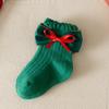 Meias de Natal Infantis, Meias Vermelhas de Ano Novo para Outono e Inverno para Meninos e Meninas, Meias Infantis Transfronteiriças, Meias de Bebê, Presentes de Natal, Meias de Bebê