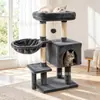 Rascador pequeño para gatos, venta al por mayor para ventas transfronterizas, incluye cama para gatos, poste rascador y árbol para gatos - un juego completo diseñado específicamente para gatitos, con etiquetado gratuito