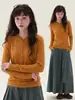 Suéter de Tricô Laranja com Capuz Estilo Coreano para Mulheres Outono Inverno Design de Camada Interna Blusa de Moletom Emagrecedora Top Base