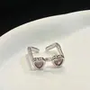 Anillo de Pareja Ojos para Mujer Estilo Lujo Accesible Diseño de Nicho de Gama Alta Moda Apertura Ajustable Anillo Personalizado Joyería