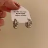 Pendientes Redondos Metálicos Brillantes de Lujo Ligero y Gama Alta para Mujer, Adecuados para Caras Cuadradas y Redondas, Efecto Adelgazante, Estilo Vintage