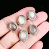 Jingdian Jewelry Caja Mágica Ovalada Luz de Luna Gris Natural Accesorios para Pulsera Colgante de Joyería DIY Productos Semiacabados Al por Mayor
