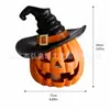 Chapéu Mágico Transfronteiriço Ornamento de Cabeça de Abóbora Decoração de Fantasma de Abóbora de Halloween Decoração de Casa Assombrada Adereços de Mistério de Assassinato de Fantasma Decoração