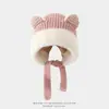 Gorro Kuki Genial Estilo Otoño/Invierno Gorro de Lana para Niños Estilo Japonés/Coreano Engrosado Oreja de Gato Linda Protección para Orejas de Niña Gorro Tejido