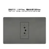 Tomada dupla USB C tipo 118 PC cinza Brasil tomada de interruptor de alimentação de 3 pinos padrão Brasil painel de tomada embutido