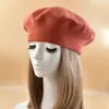 Boina de Punto Caliente Rayada Elástica Transfronteriza para Mujer, Gorro de Invierno Cálido Francés