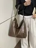 Bolso Tote Grande de Cuero Suave Estilo Coreano 2026 Transfronterizo, Bolso Cruzado de Hombro Estilo Perezoso, Bolso Sencillo para Mujer