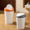 Papelera simple de tapa abatible BNBSS, cubo de basura de plástico engrosado y resistente a impactos para dormitorio, cocina y baño