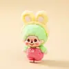Fantasia de Urso com Orelhas de Coelho Aveludado Monchhichi Brinquedo de Pelúcia Fofo Acessórios Personalizados DIY Corrente para Celular Chaveiro Pingente Venda por Atacado