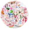 50 Adesivos de Grafite Rosa Coquette Girl para Copo de Água, Computador, Adesivos Decorativos à Prova d'Água, Adesivos Criativos