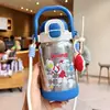 Copo térmico infantil do Ultraman para meninos que vão à escola, garrafa de água de aço inoxidável 316 de grau alimentício para bebês com canudo para alunos do ensino fundamental