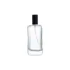 Frasco Dispensador de Perfume de Vidro de 25ml com Spray de Pressão, Canto Arredondado, Transparente, Formato de Arco, Plano e Esguio