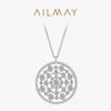 Colar com pingente de círculo bolha de diamante artificial em Prata s925 Feminino Celebridade da Internet Europeia e Americana Corrente para suéter de alto padrão Corrente para clavícula
