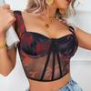 Nuevo Camisón Exterior de Malla Estampada con Aro de Acero y Varillas de Acero para Mujer, de Moda, Ultracorto, para Calentitas Europeas y Americanas
