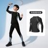 Bodysuit Infantil de Jalar Ropa de Entrenamiento Otoño e Invierno Ropa Base Deportiva Baloncesto Fútbol Ropa de Secado Rápido Trajes de Fitness para Niños