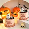 Decoraciones para Pastel de Halloween 2026 Adornos Lindos de Fantasma de Dibujos Animados Ojos Divertidos Perlas de Caramelo Murciélago Toppers Inserciones
