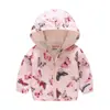 Chaqueta para niños y niñas, primavera y otoño, gorro fino, camisa con cremallera de moda bonita para bebés, abrigo para niños