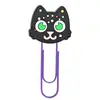 Marcador de página de PVC lindo de Halloween para estudiante, clip para papel de oficina de dibujos animados DIY, clip para papel fantasma creativo, grande