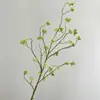 Plantas artificiais, pequenos frutos de feijão, frutos de milheto, acessórios para arranjos florais, frutos de Milão, galhos de frutas para decoração de interior de sala de estar em casa