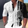 2023 Transfronterizo Hombres Mareado Multicolor 3D Impresión Digital Color de Contraste Cuello Redondo Camisa Larga Hombres Europeos y Americanos