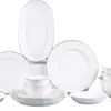 Set de Vajilla de Cerámica Shunxiang [Chapado en Oro Taylor] para Uso Doméstico, Combinación Sencilla y Lujosa de Tazón y Plato con Borde Dorado, Tazón para Arroz