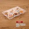 Caixa de embalagem plástica transparente para bolo de pêssego caixa de embalagem para biscoito pão bolo caixa de embalagem plástica descartável PET para confeitaria