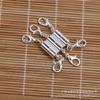 Cilindro de 6 mm DIY dos cabezas broche de langosta hebilla magnética collar pulsera hebilla (chapado en oro/plata)
