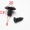 Paquete Pequeño Clips Universales de Tornillo de 8 mm para Parachoques, Cajuela y Guardabarros, Accesorios de Plástico para Coche