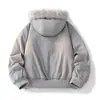 Chaqueta de Algodón con Cuello de Felpa Estilo Retro Americano Abrigo de Algodón Ropa de Algodón para Hombres y Mujeres Parka con Capucha Holgada Otoño e Invierno