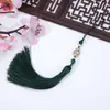 Gota de Agua Diamante Borla Larga Hielo Prensado Seda Hielo DIY Hecho a Mano Colgante Borla Accesorios Antigua Dinastía Han Colgante para Abanico Venta al por Mayor