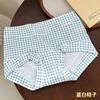Pantaletas Antibacterianas 10A Nuevo Estilo Floral de Lunares Fresco con Refuerzo Extendido de Algodón Puro, Boxer Cómodo de Cintura Media para Niña