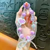 Nuevo Pulsera de Cristal Bloques de Construcción Amor Doble Cadena Cadena para Teléfono Móvil Llavero de Coche Colgante Accesorios para Bolsa de Auriculares Venta al por Mayor