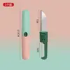 Cuchillo para Fruta y Pelador, Pelador de Cocina de Doble Propósito, Pelador Delgado, Rebanador de Melón de Acero Inoxidable, Cortador de Doble Hoja, Multifuncional 2 en 1