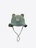 Sombrero de pescador de cúpula con orejas de oso de mezclilla lavada para niños Corea del Sur primavera nuevo lindo que reduce la edad sombrero para el sol venta al por mayor