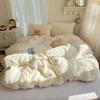 Conjunto de 4 Peças de Cashmere Espessado Estilo Ins Leite Veludo Quente Outono e Inverno Conjunto de 3 Peças para Dormitório de Estudante Cama Beliche