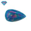 Ópalo sintético en forma de pera, piedra desnuda, ópalo artificial, forma de gota, fondo plano, OP01