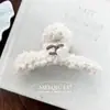 Pinza de Pelo de Felpa con Letra para Otoño e Invierno, Pasador Dulce con Cara Sonriente, Pinza de Tiburón para Peinado Recogido en la Parte Trasera de la Cabeza, Adecuado para Cabello Grueso, Accesorio para el Cabello para Mujeres