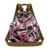 Mochila de Tela Oxford Estilo Graffiti Chino de Nuevo Estilo para Mujer, Mochila de Viaje Casual a la Moda, Se Puede Usar como Bolso de Hombro Único, Bolso para Mujer