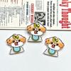 Parche acrílico de dibujos animados para perro, accesorio para el pelo, broche, insignia, material para refrigerador