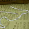 Collar de plata de doble tejido S990 plata de ley para hombre de primera calidad cadena de verbena para pareja joyería Lin FA de plata de ley al por mayor