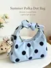 Bolso de lona de lunares de nicho transfronterizo nuevo para mujer, bolso cruzado moderno y a la moda, bolso de hombro simple y versátil, bolso tipo dumpling