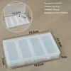 Caixa Pp Box-In-Box para Armazenamento de Peças de Ferragem, Caixa Organizadora com Divisórias para Contas e Objetos Pequenos, Caixa de Armazenamento de Alta Transparência