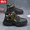 Zapatos de caña alta HuiLi Zapatos de moda para hombre Zapatos casuales deportivos tipo Martin Suela gruesa Zapatos que aumentan la altura para hombre Zapatos de invierno para hombre