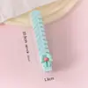 Peine de dibujos animados macaron con lazo y espina de pescado, peine pequeño lindo para trenzar el cabello de las niñas, peine portátil para peinar el cabello en casa