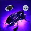 Luces de cadena LED de burbujas de flash de línea negra luces de decoración navideña de boda luces de calle de patio exterior impermeables luces de cadena de Navidad para hombre y mujer