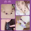 Fuegos Artificiales Morados Naturales Ultra-Siete Cristal Cuentas Sueltas 8mm Cuenta Individual Colgante de Cristal Morado Pulsera DIY Cuentas Sueltas