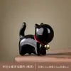 Campanilla Linda, Adornos de Gato Lindo para Mascota de Té, Cerámica de Horno Ge, Piezas Abiertas, Adornos de Mesa de Té, Juguetes de Té, Accesorios para Juego de Té
