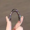 Exquisito Clip para Coleta Alta de Tamaño Mediano en Forma de V Incrustado de Diamantes Artefacto de Fijación Clip de Tiburón Pasador con Cabeza de Bola Pasador